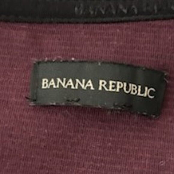 Banana Republic 100% cotton burgundy pullover with zipper sweater Large - Picture 3 of 7